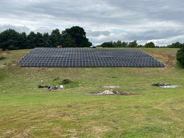 EC Eco Energy team carrying out cable trenching groundworks at a commercial installation site